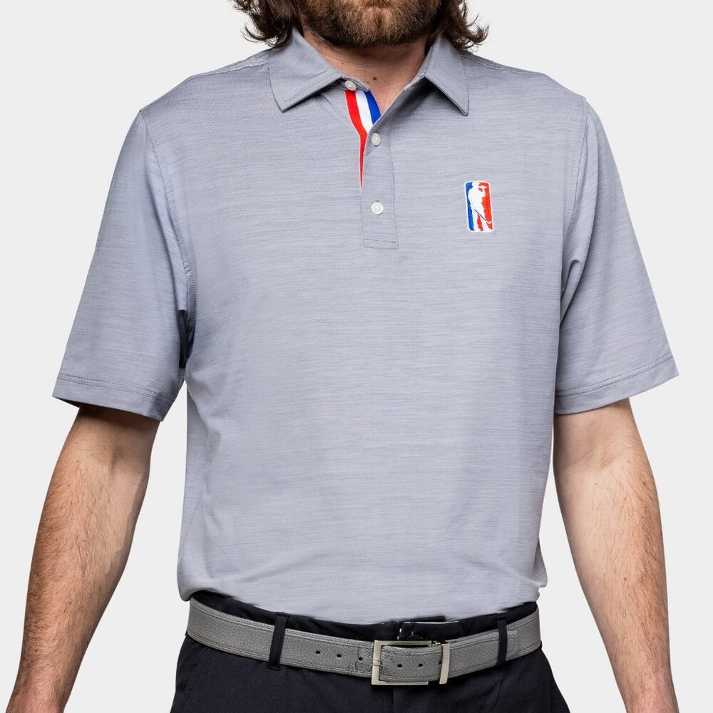 U Suck At Golf USAG Golf Polo Heather Grey Size‎ Extra Large